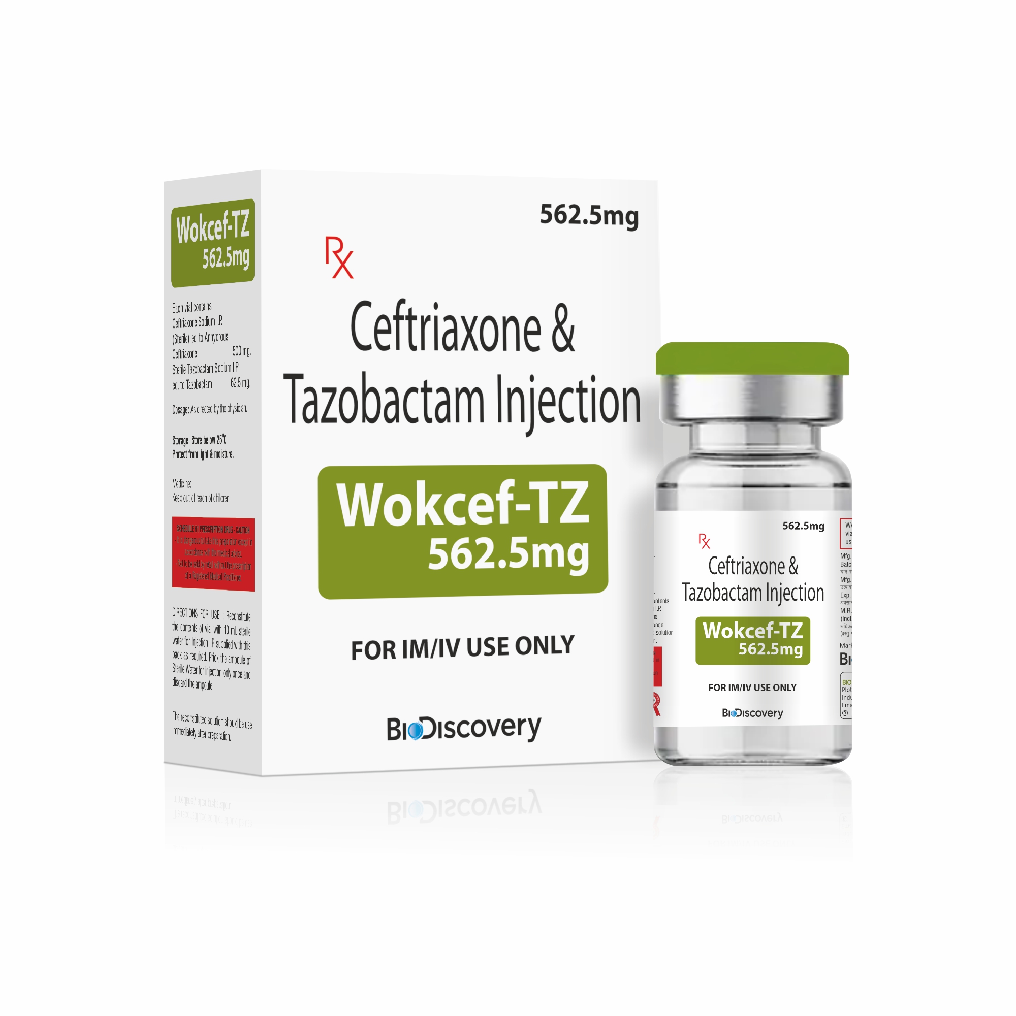 Wokcef-Tz Injection 562.5